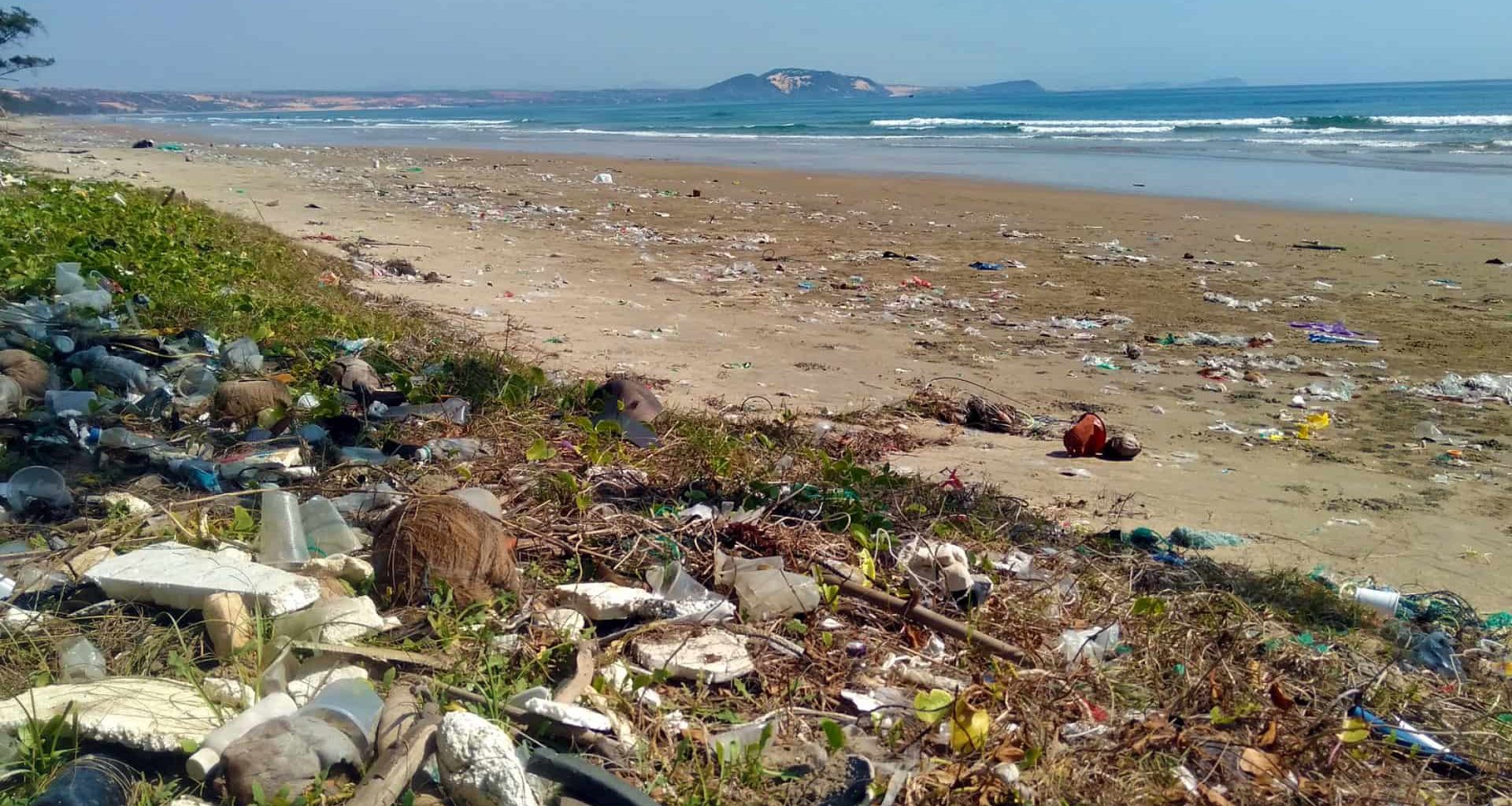 polluted beach
