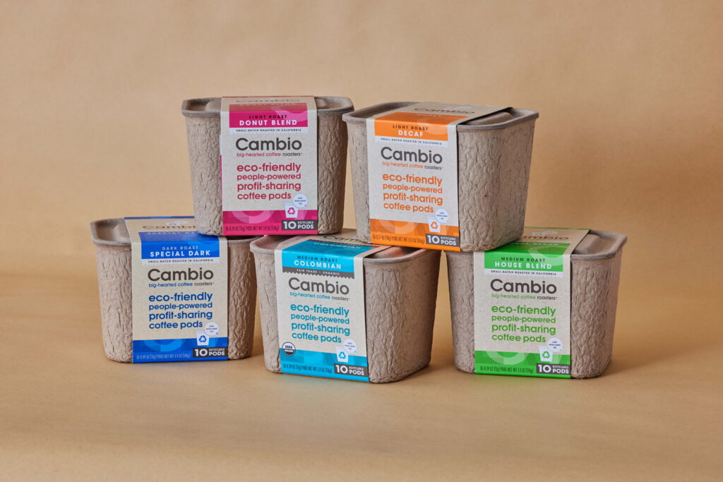cambio paper pulp packaging with paper label