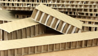 stack of honeycomb cardboard