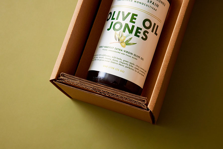 Olive Oil Jones bottle inside design