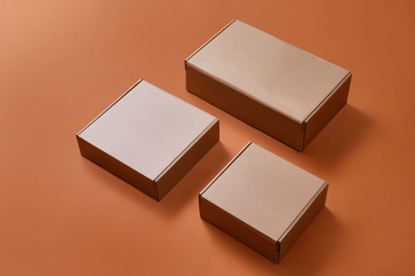 Simple corrugated cardboard packaging