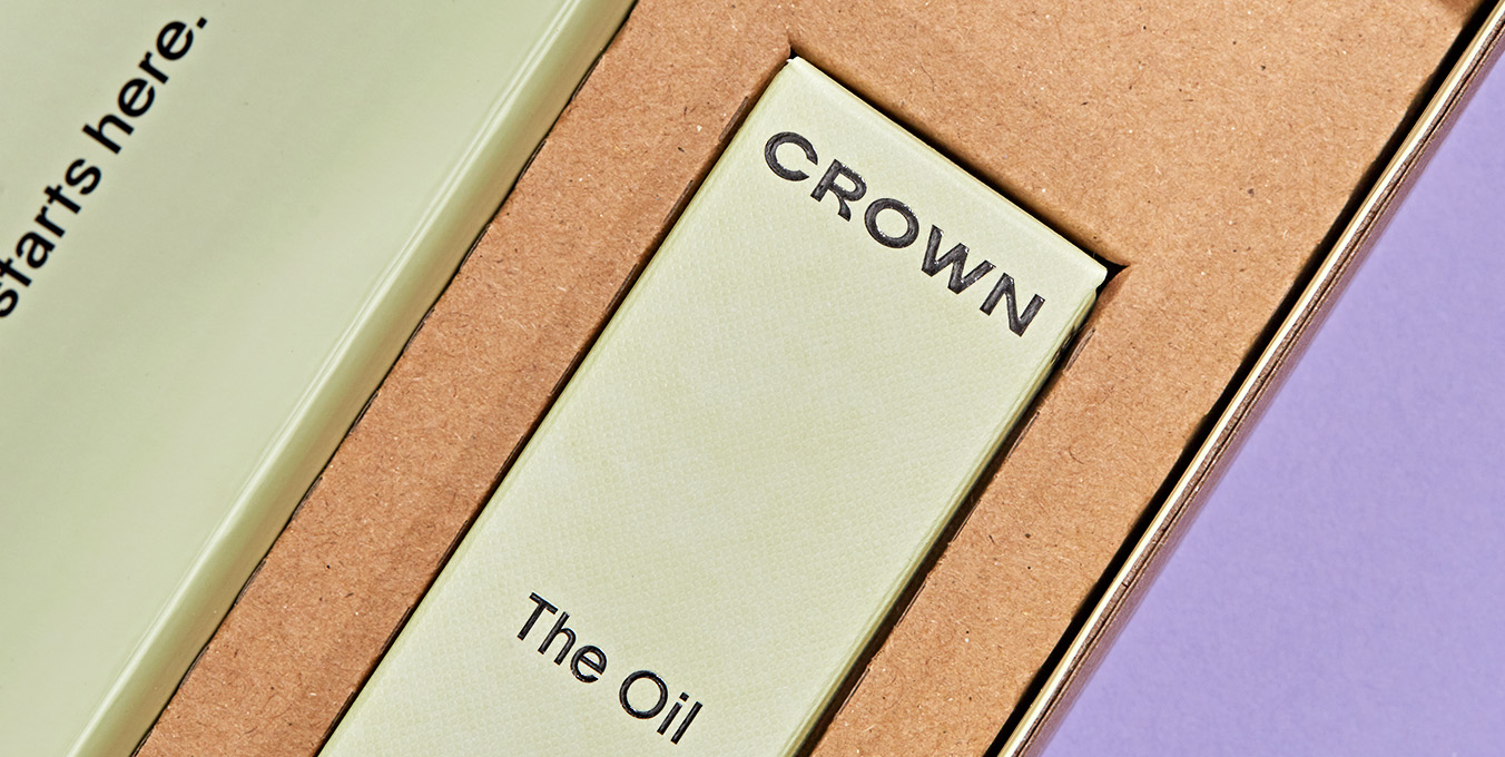 Hair Oil Packaging for Crown Affair