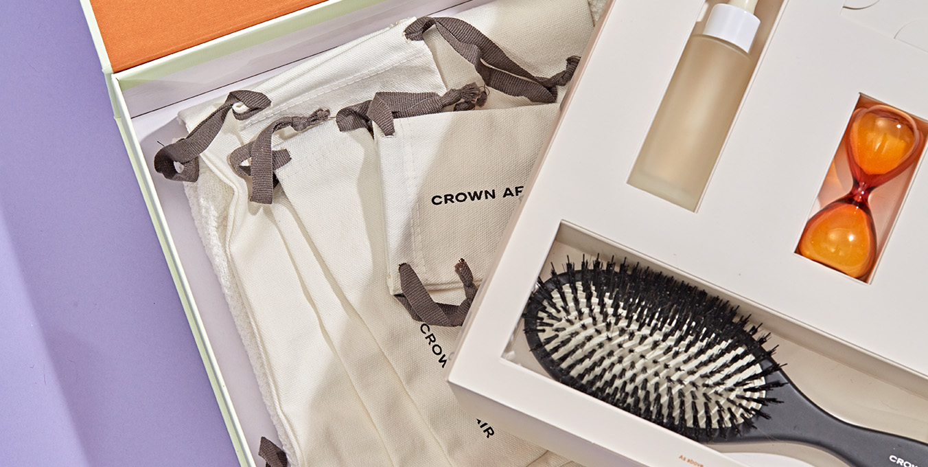 Package for Crown Affair with a Brush Inside