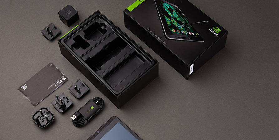 Nvidia Shield Tablet Package Unboxed and Organized