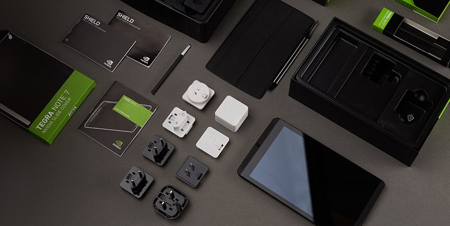 Items inside the Nvidia Shield Tablet Packaging