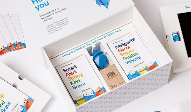 influencer packaging designed by Zenpack for a Google educational initiative