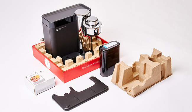 unboxed home appliance package designed by Zenpack for Drinkworks