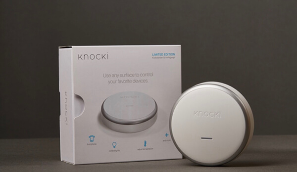 Zenpack's technological packaging ideas presented with a Knocki device